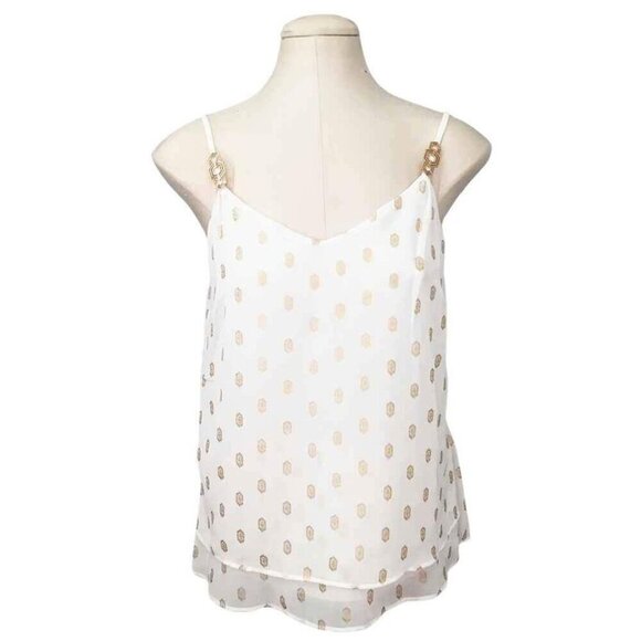 White House Black Market Tops - WHBM White House Black Market Cami Blouse Tank Gold Accents Cocktail Small